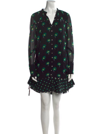 Proenza Schouler Floral Print Knee-Length Dress