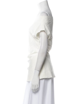 Proenza Schouler Off-The-Shoulder Short Sleeve Tunic