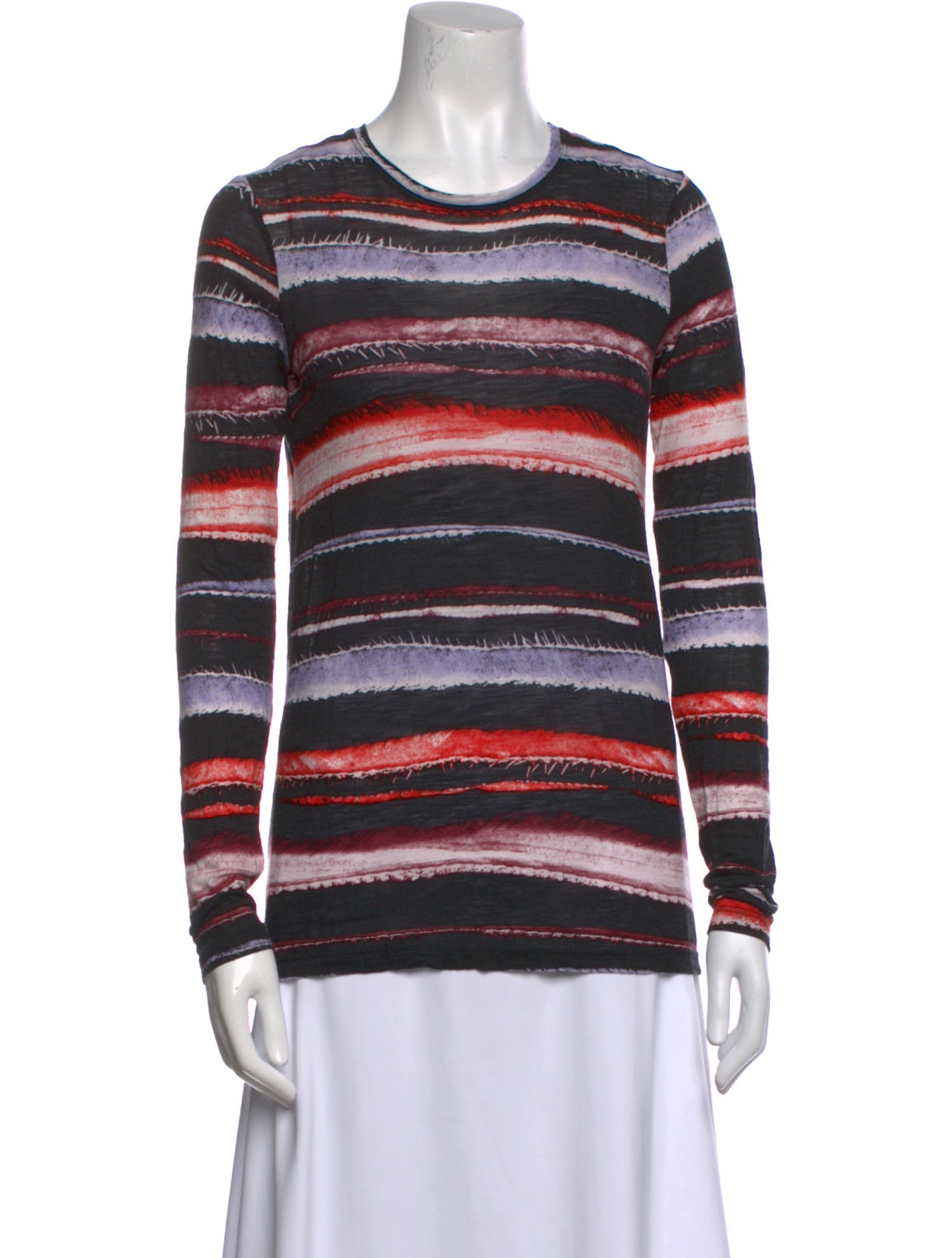 Proenza Schouler Striped Crew Neck Sweatshirt