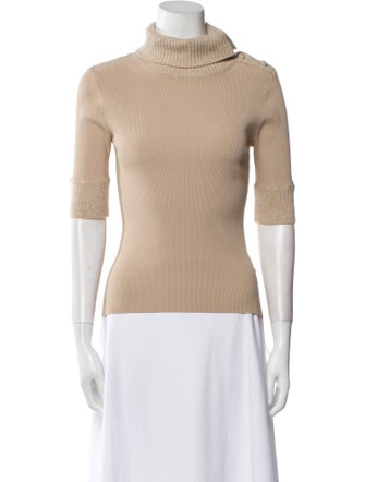 Proenza Schouler Turtleneck Three-Quarter Sleeve Top