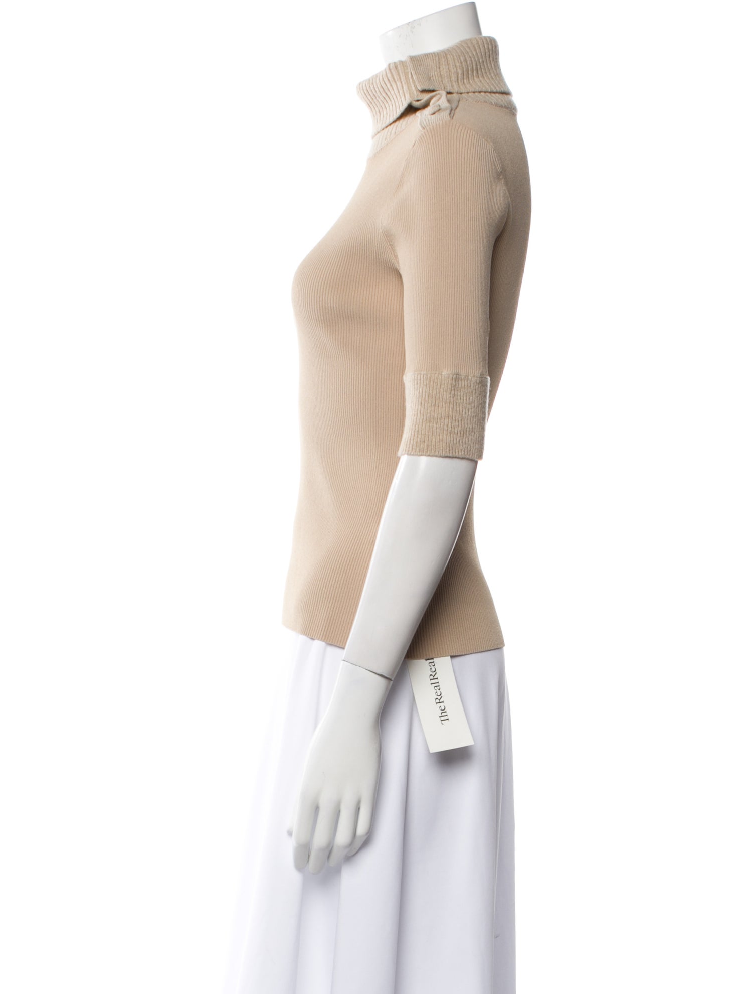 Proenza Schouler Turtleneck Three-Quarter Sleeve Top