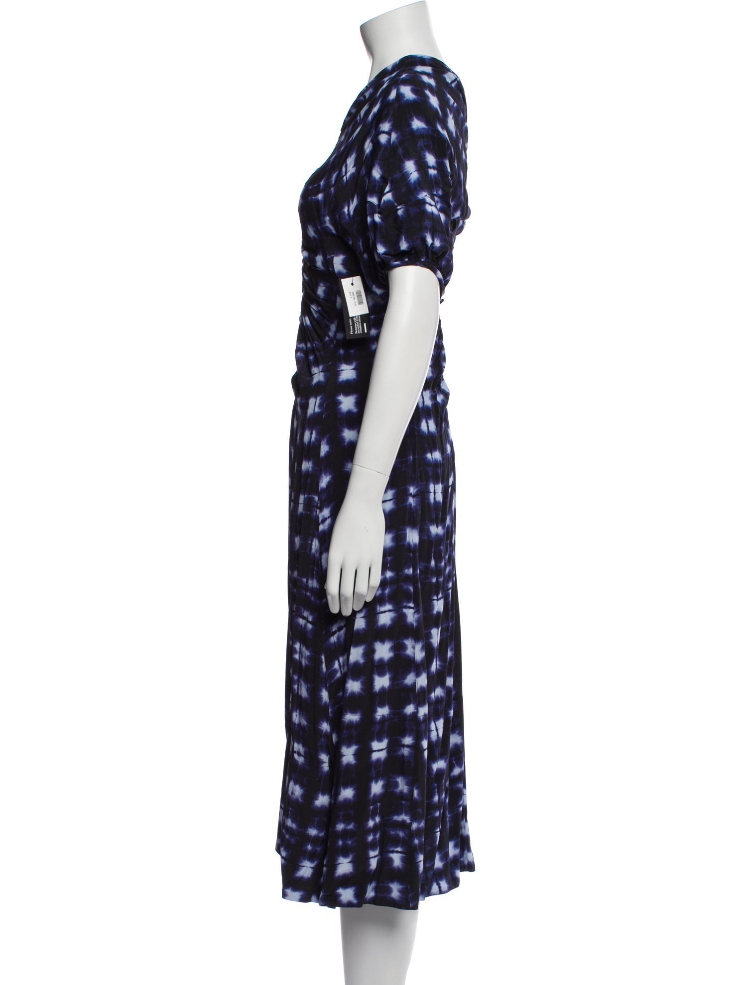 Proenza Schouler Tie-Dye Print Midi Length Dress