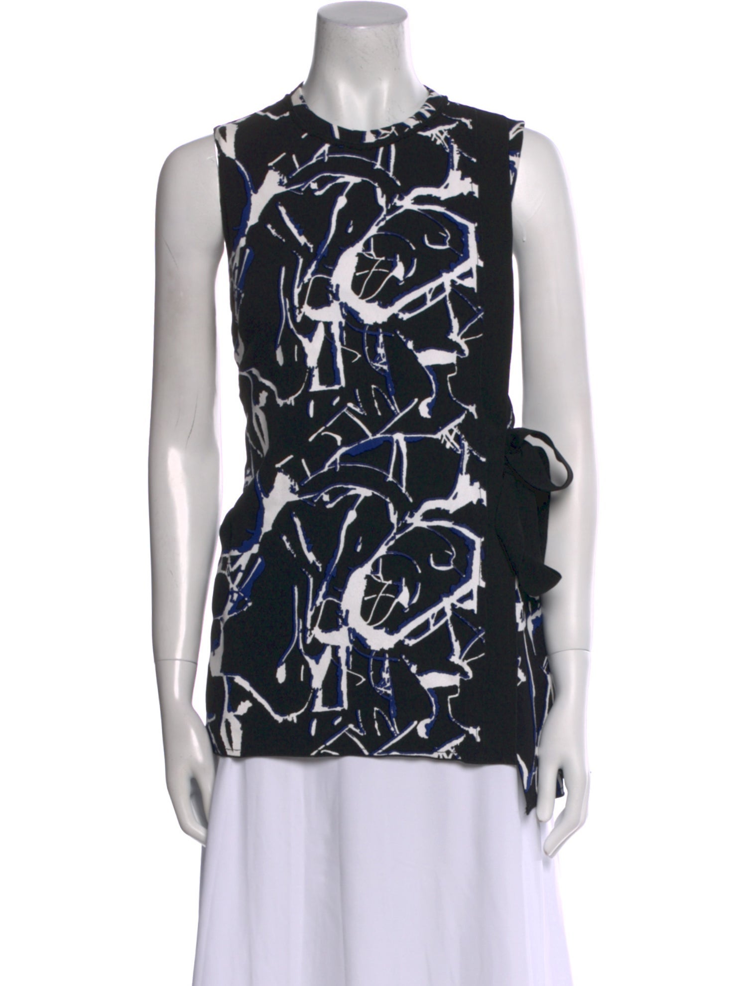 Proenza Schouler Printed Crew Neck Top