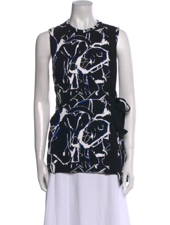 Proenza Schouler Printed Crew Neck Top