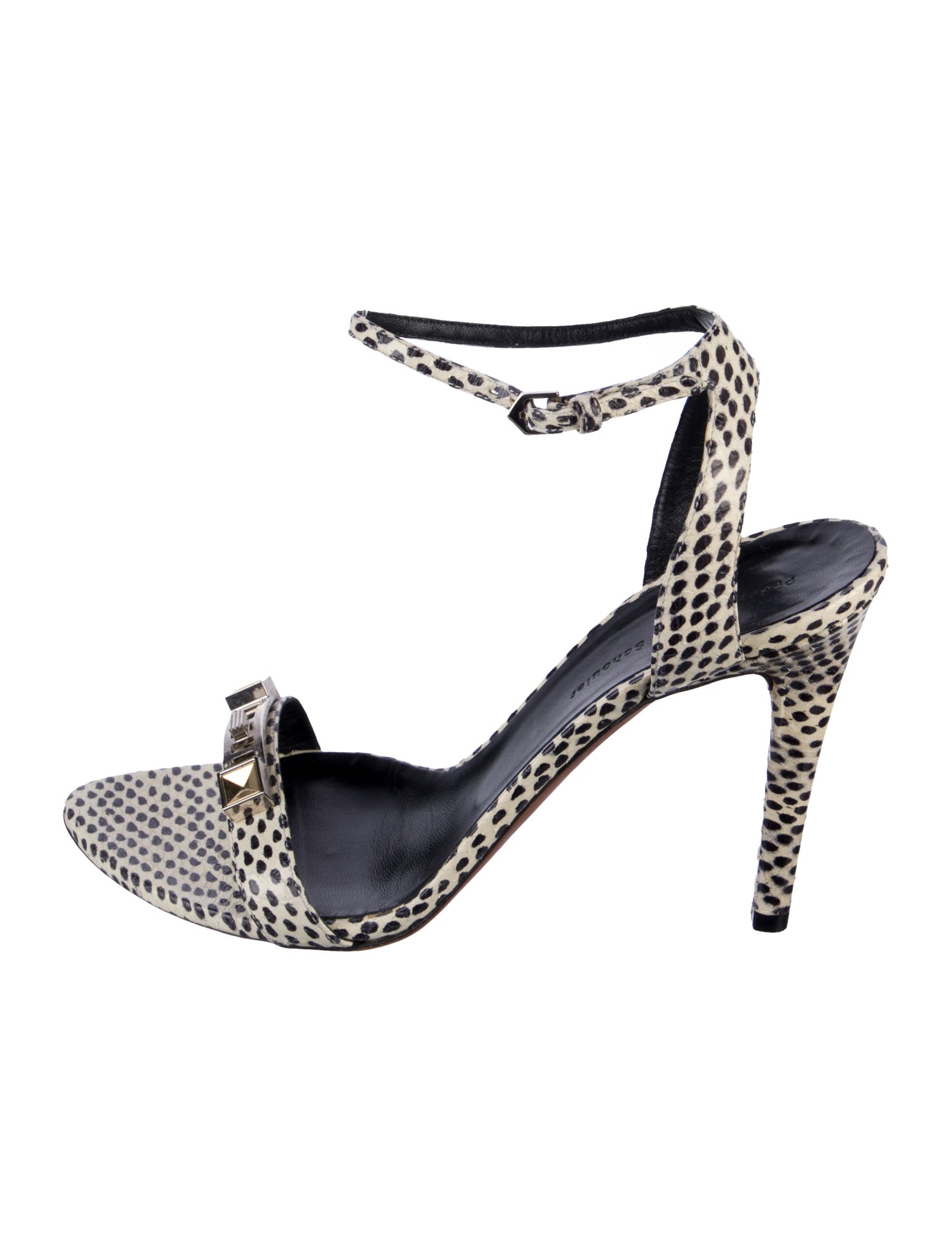 Proenza Schouler Leather Animal Print Sandals