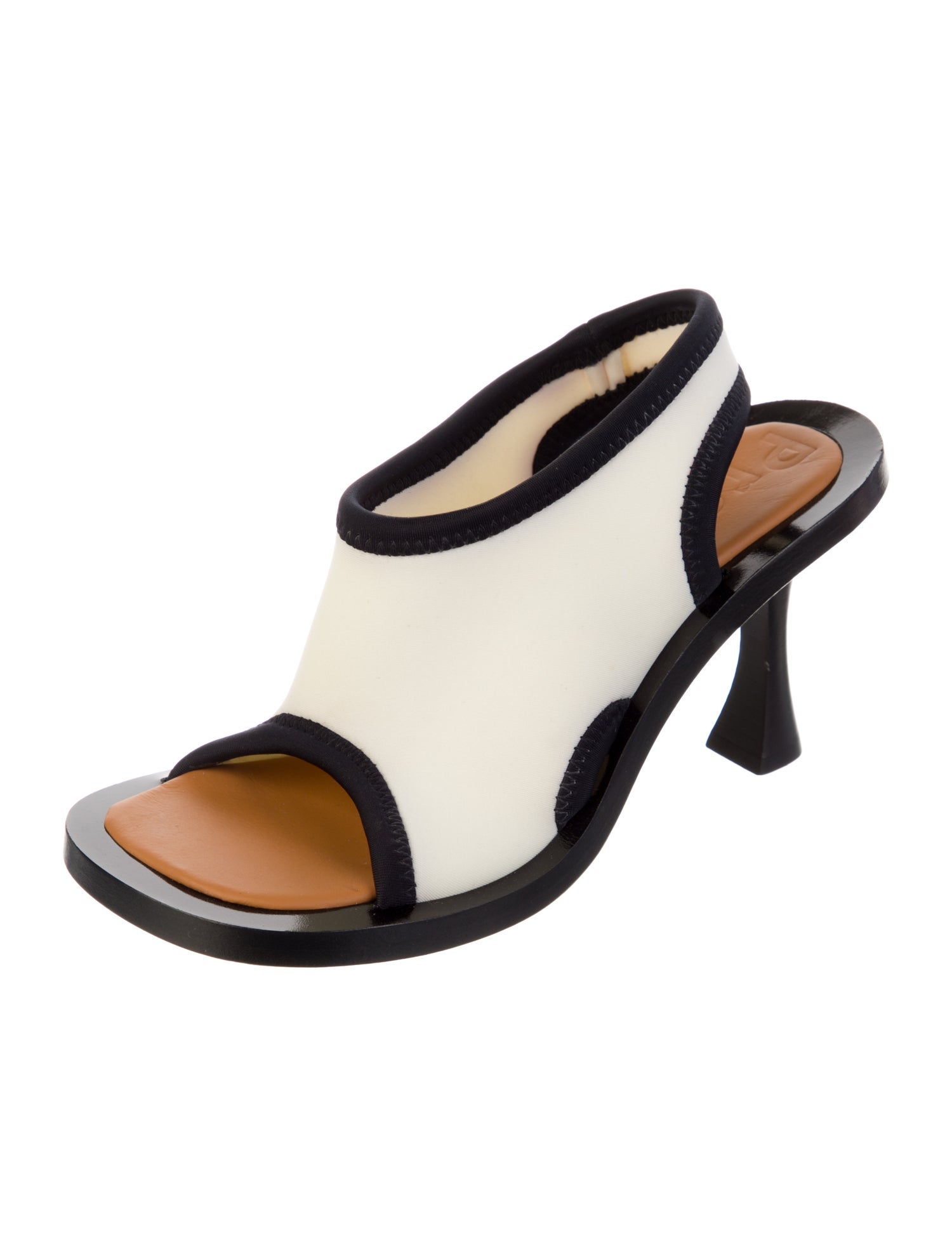 Proenza Schouler Suede Colorblock Pattern Slingback Sandals