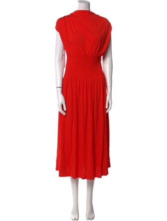 Proenza Schouler Mock Neck Long Dress