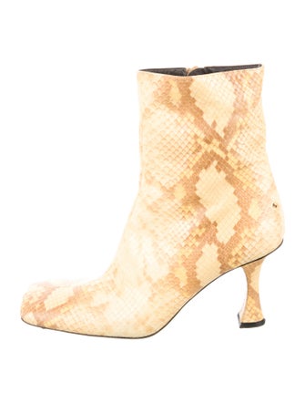 Proenza Schouler Embossed Leather Animal Print Boots