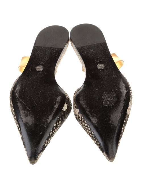 Proenza Schouler Leather Animal Print Slingback Flats