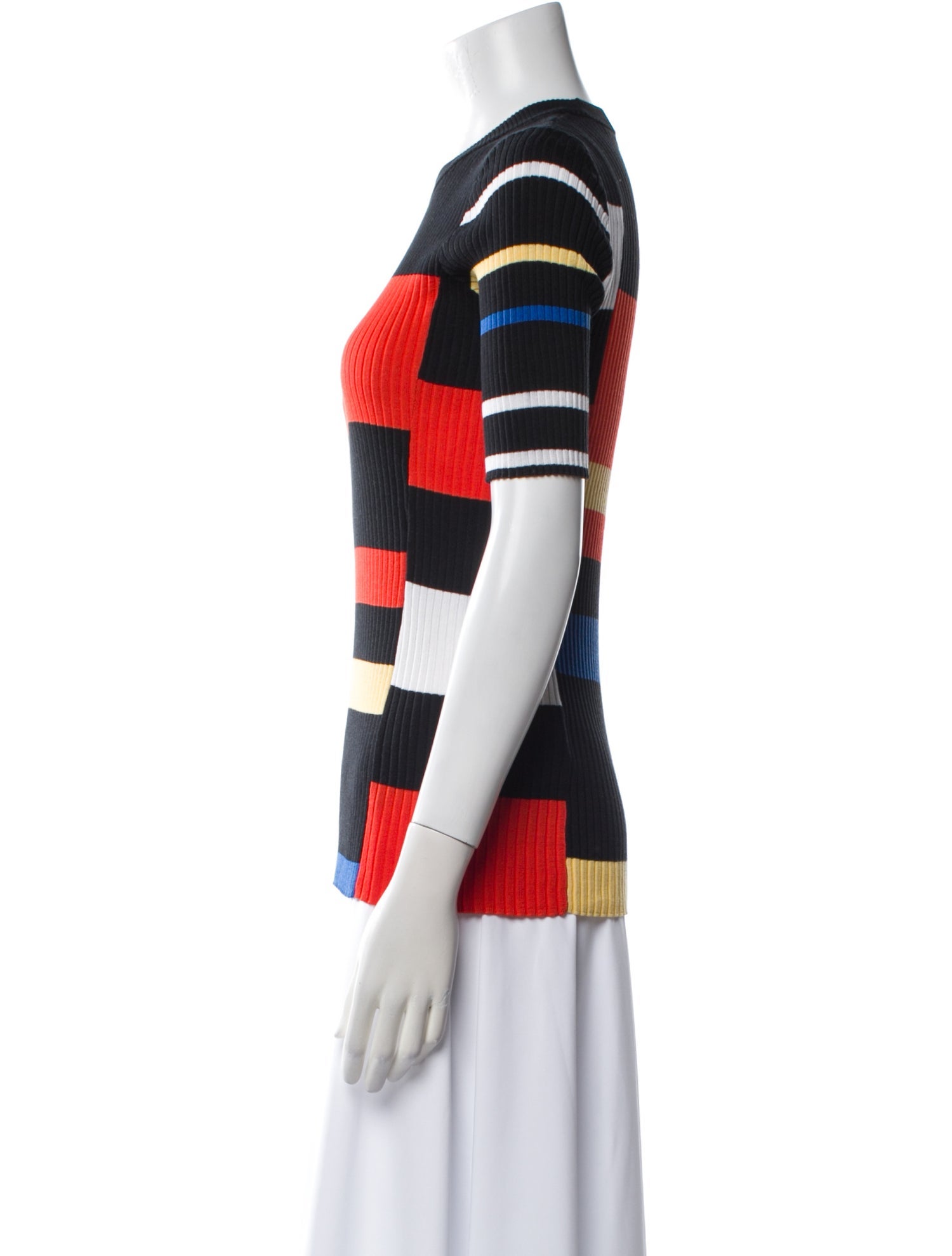 Proenza Schouler Striped Crew Neck Top