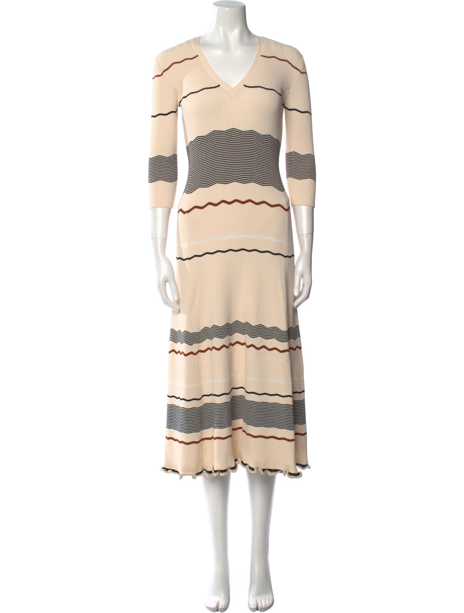 Proenza Schouler Striped Midi Length Dress w/ Tags
