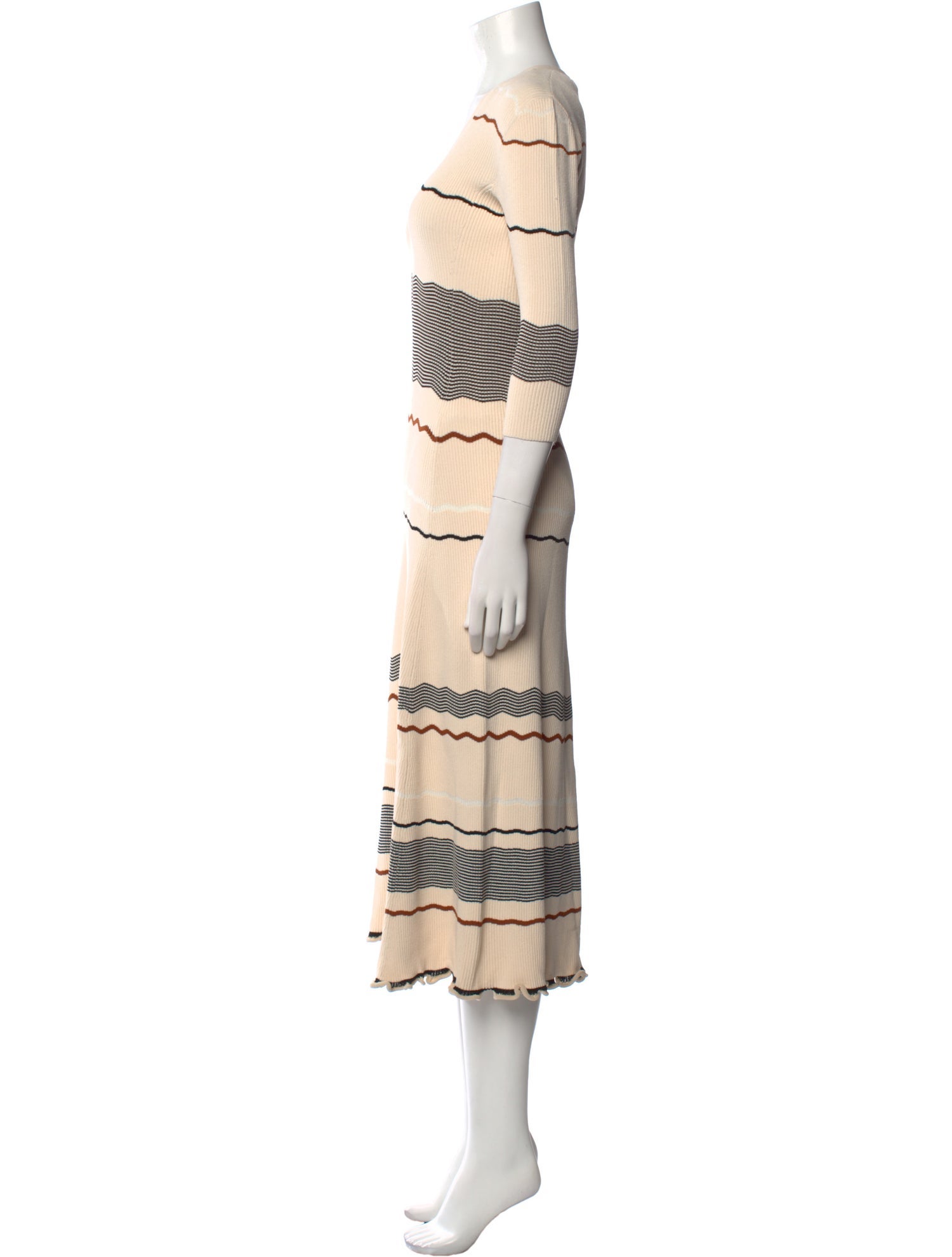 Proenza Schouler Striped Midi Length Dress w/ Tags