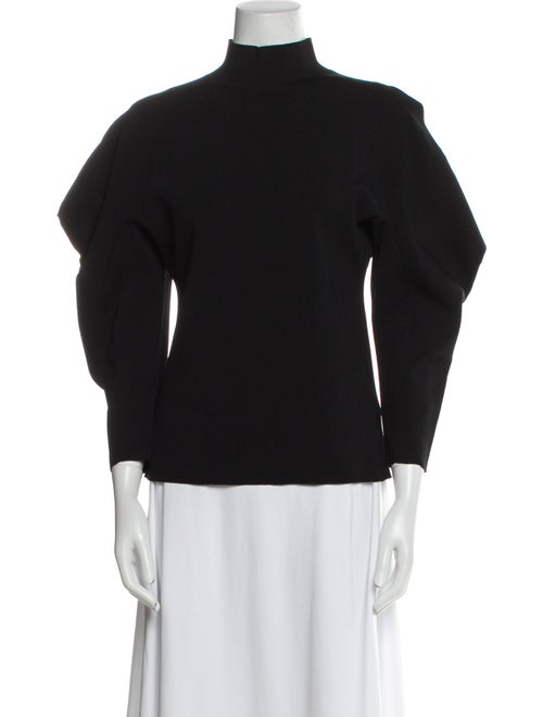 Proenza Schouler Mock Neck Three-Quarter Sleeve Sweatshirt