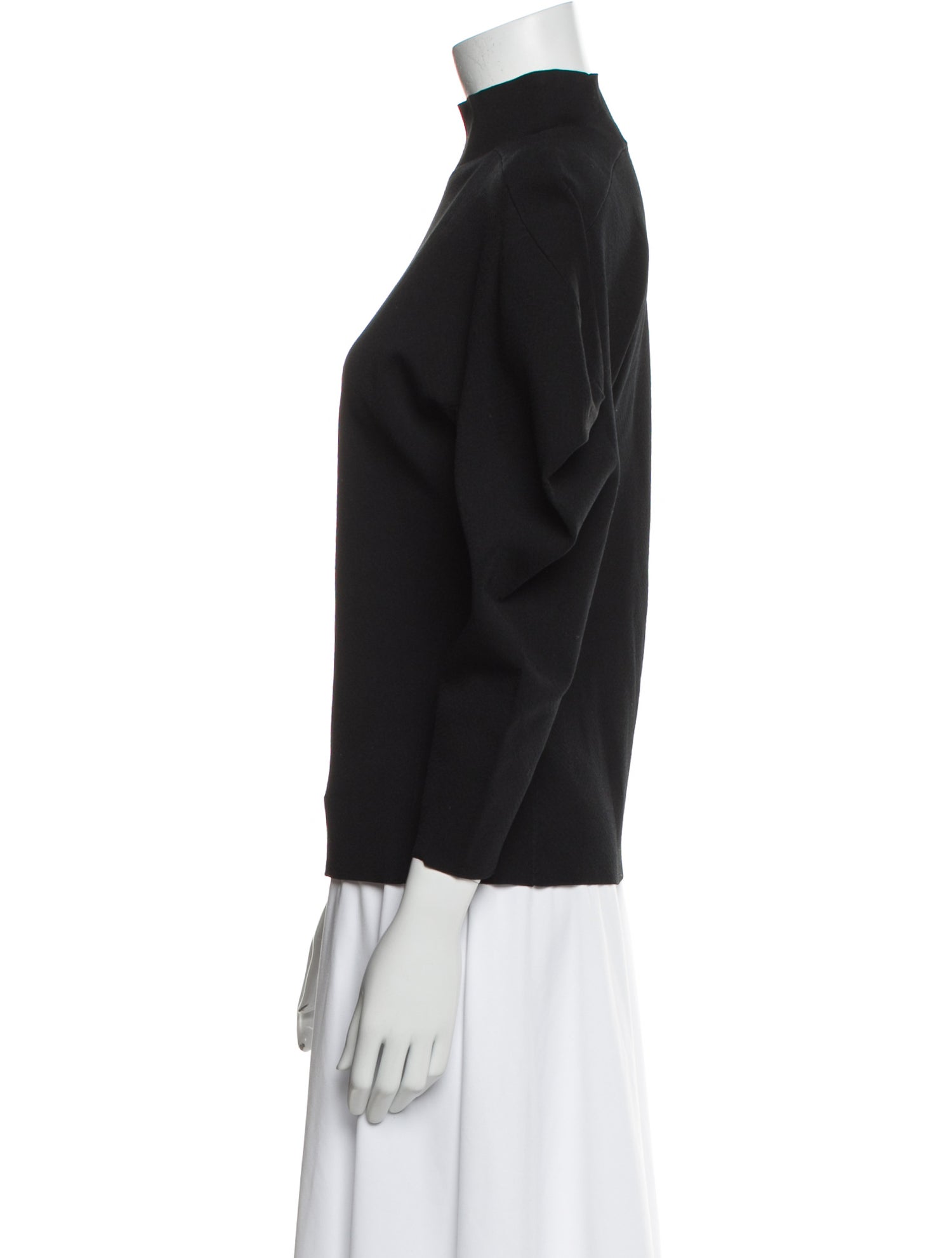 Proenza Schouler Mock Neck Three-Quarter Sleeve Sweatshirt