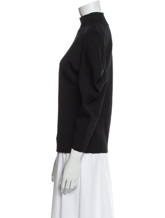 Proenza Schouler Mock Neck Three-Quarter Sleeve Sweatshirt