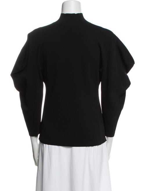 Proenza Schouler Mock Neck Three-Quarter Sleeve Sweatshirt