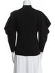 Proenza Schouler Mock Neck Three-Quarter Sleeve Sweatshirt