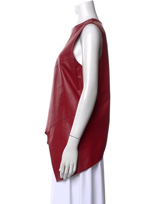 Proenza Schouler Leather Crew Neck Top