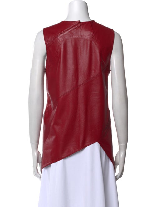 Proenza Schouler Leather Crew Neck Top