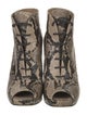 Proenza Schouler Leather Animal Print Lace-Up Boots