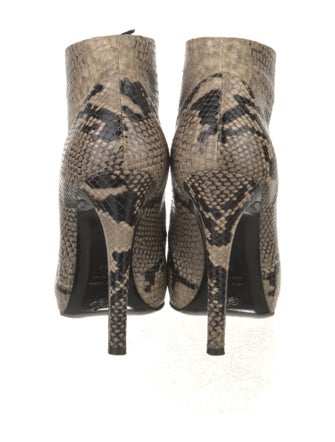 Proenza Schouler Leather Animal Print Lace-Up Boots