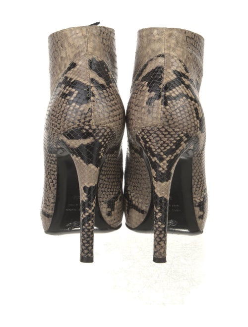 Proenza Schouler Leather Animal Print Lace-Up Boots