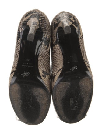 Proenza Schouler Leather Animal Print Lace-Up Boots