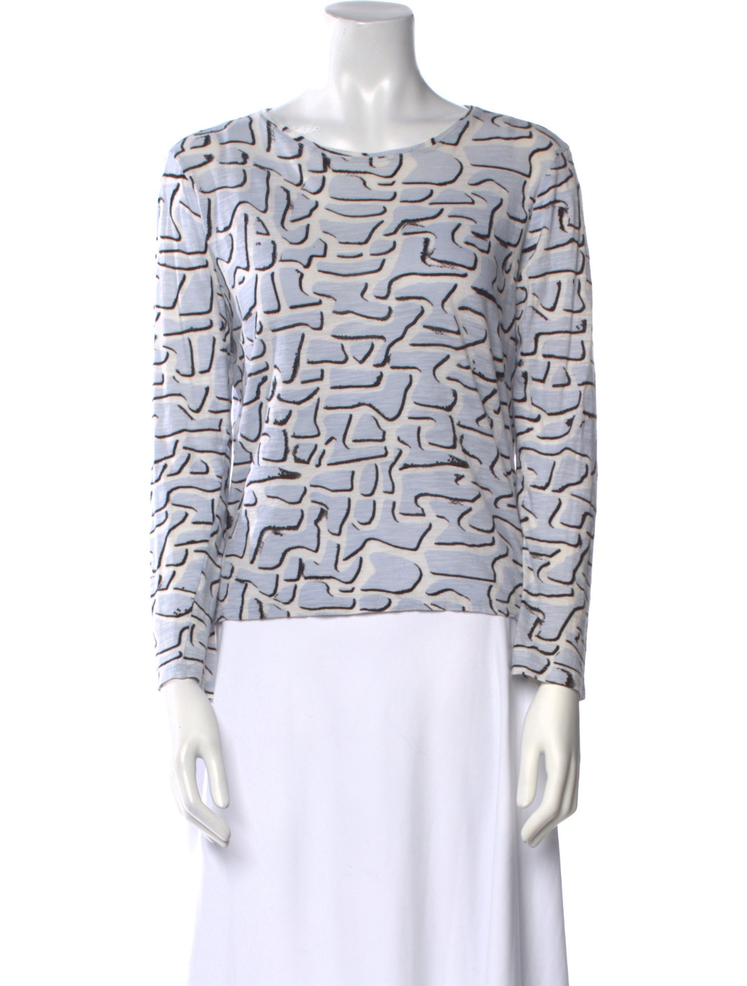 Proenza Schouler Printed Scoop Neck Top