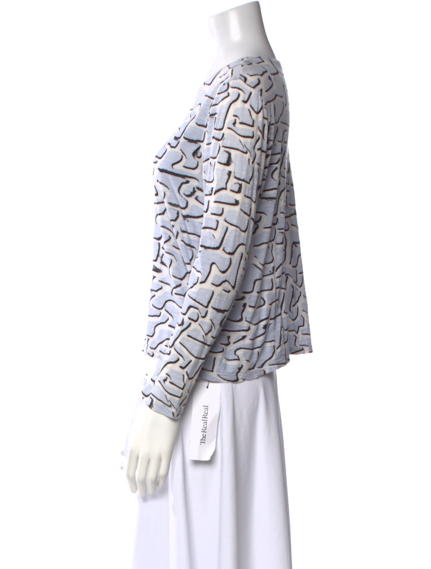 Proenza Schouler Printed Scoop Neck Top