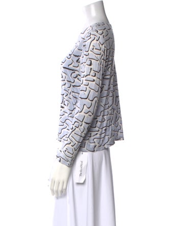 Proenza Schouler Printed Scoop Neck Top