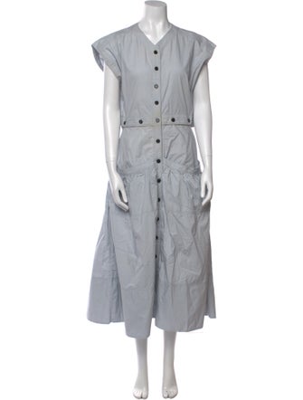 Proenza Schouler V-Neck Long Dress