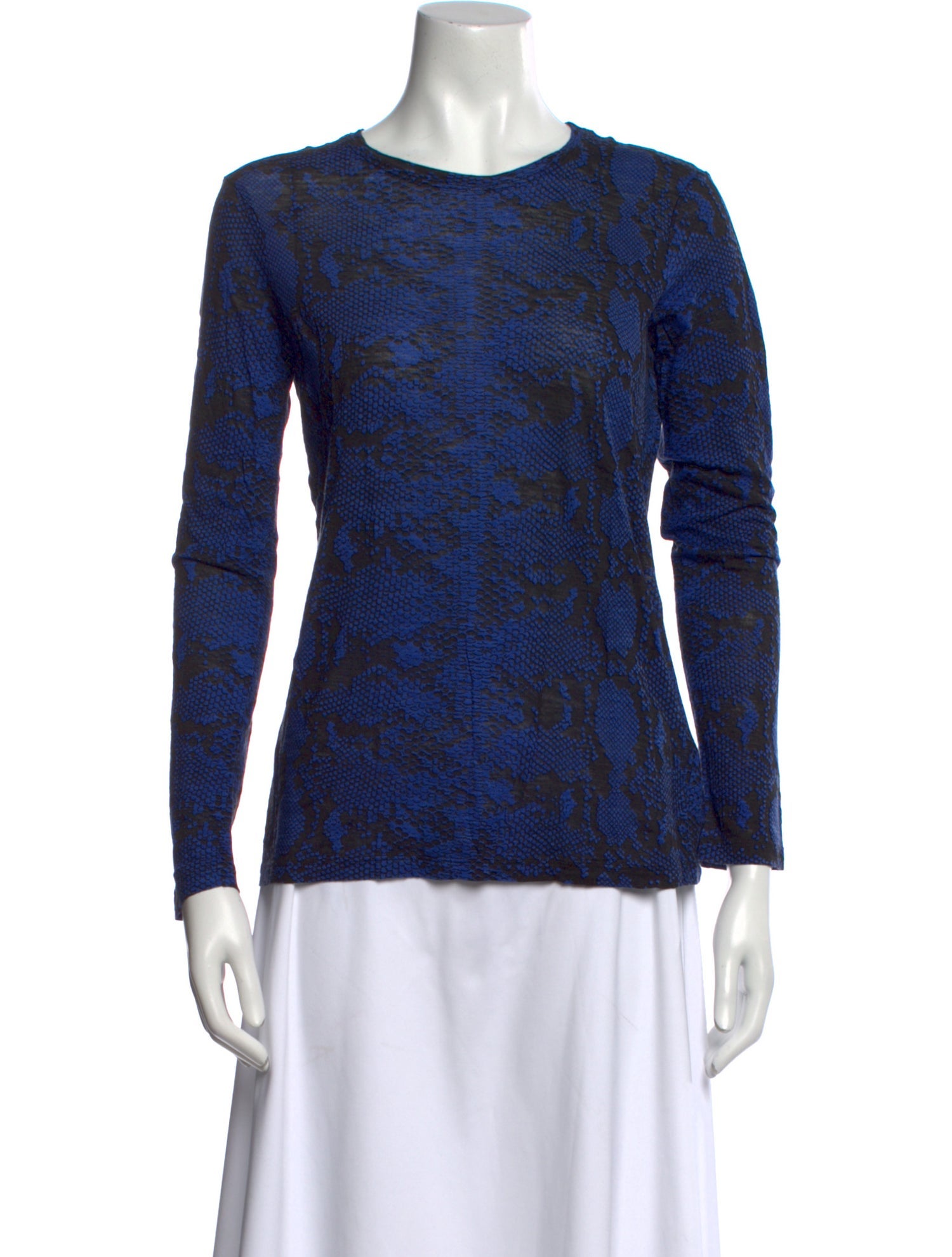 Proenza Schouler Animal Print Crew Neck Top