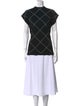 Proenza Schouler Plaid Print Mock Neck Top