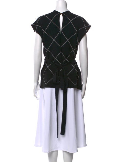 Proenza Schouler Plaid Print Mock Neck Top