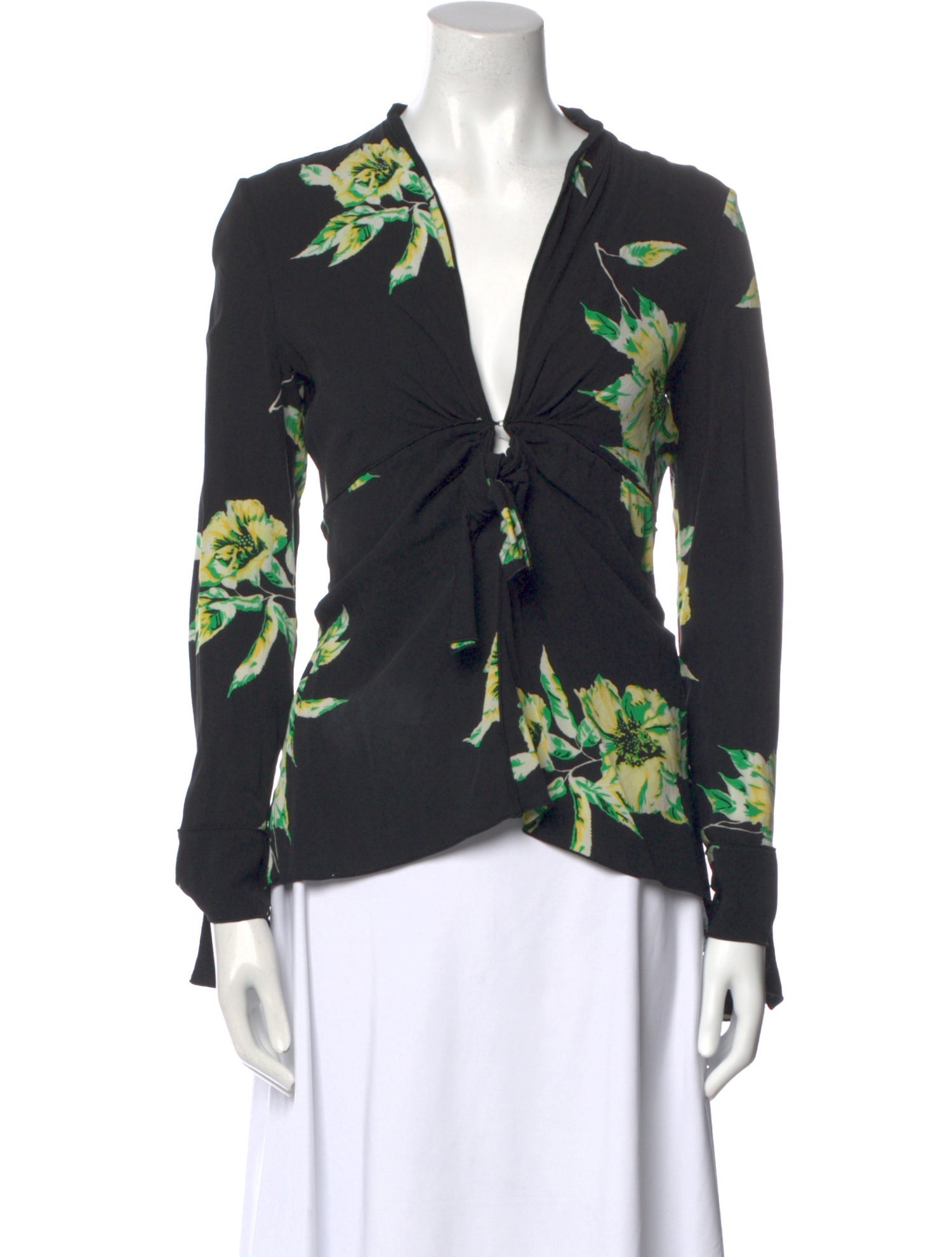 Proenza Schouler Silk Floral Print Blouse