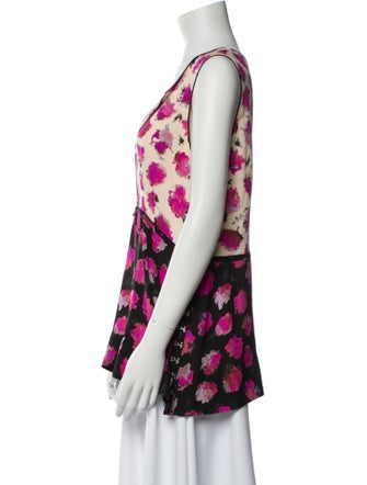 Proenza Schouler Silk Floral Print Blouse