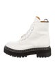 Proenza Schouler Leather Whipstitch Trim Combat Boots