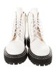 Proenza Schouler Leather Whipstitch Trim Combat Boots