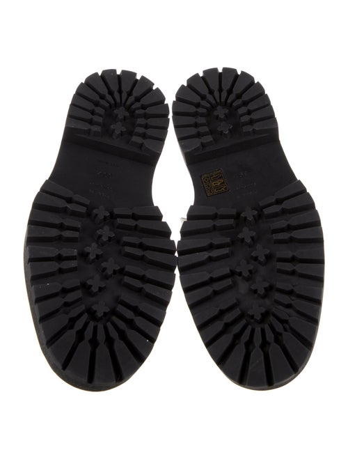 Proenza Schouler Leather Whipstitch Trim Combat Boots