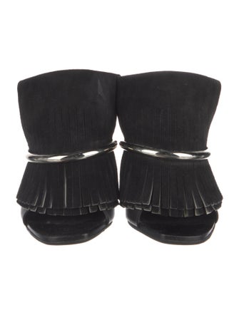 Proenza Schouler Leather Fringe Trim Accent Slides