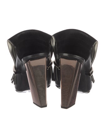 Proenza Schouler Leather Fringe Trim Accent Slides
