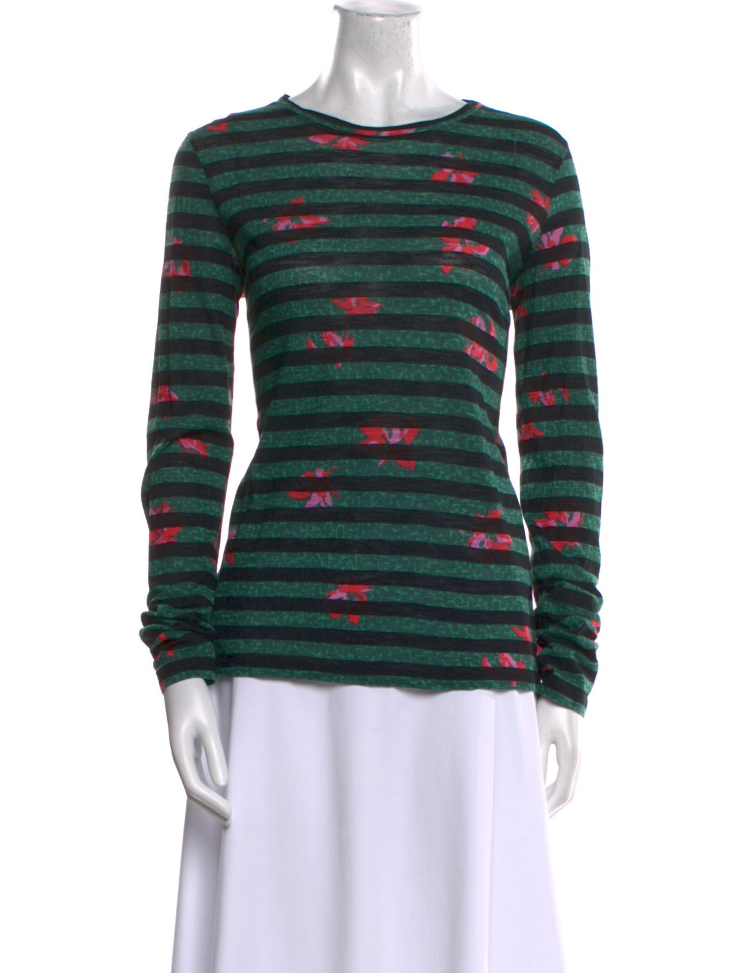 Proenza Schouler Striped Crew Neck Top