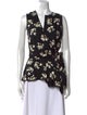Proenza Schouler Floral Print V-Neck Blouse