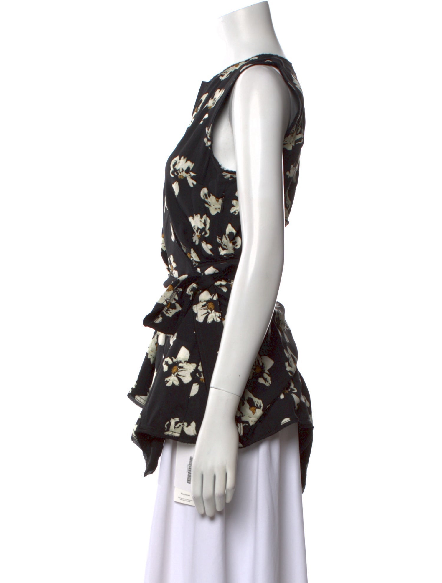 Proenza Schouler Floral Print V-Neck Blouse