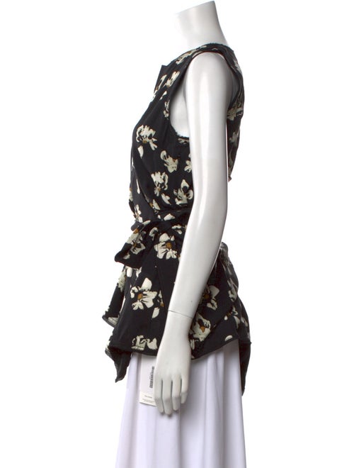 Proenza Schouler Floral Print V-Neck Blouse