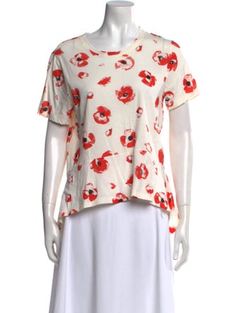 Proenza Schouler Printed Bateau Neckline T-Shirt