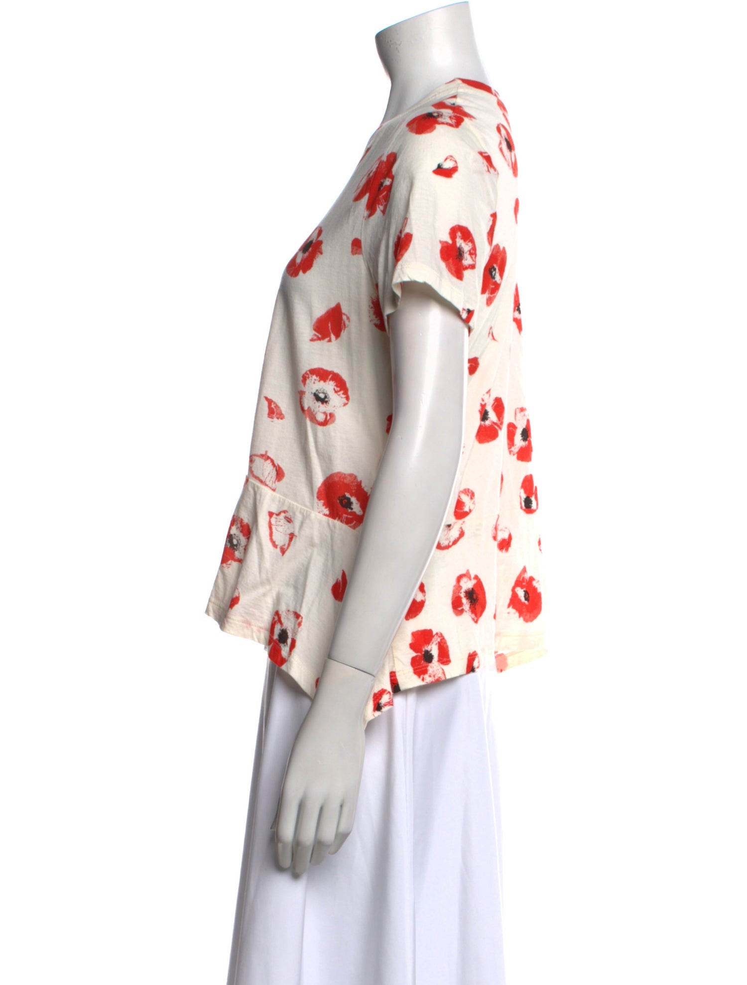 Proenza Schouler Printed Bateau Neckline T-Shirt