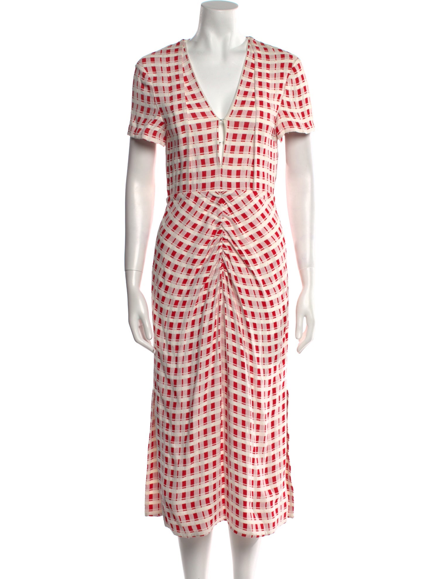 Proenza Schouler Plaid Print Midi Length Dress