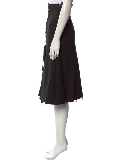 Proenza Schouler Raw-Edge Trim Knee-Length Skirt