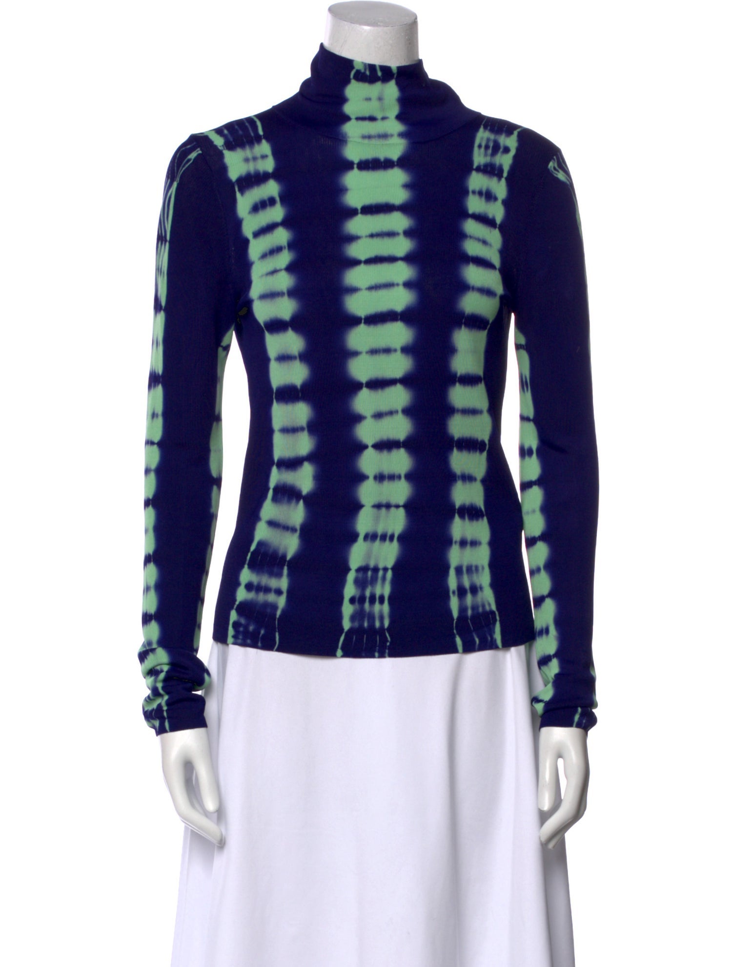 Proenza Schouler Tie-Dye Print Mock Neck Top